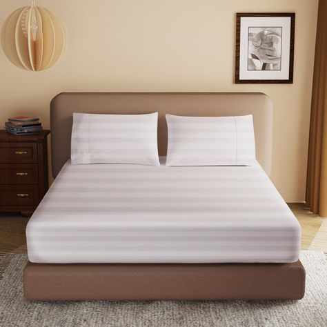 PRICES MAY VARY. HIGHEST QUALITY EGYPTIAN COTTON SHEETS Twin - Our 600 thread count queen fitted sheet is made with 100% long staple cotton fiber and a gorgeous Stripe weave. That makes this gray fitted sheet to be more durable , softer and breathable. Meantime, sateen sheets offer you silky feel and keep you relax & cozy. Lie down on this 600-thread-count grey fitted sheet and enjoy the perfect sleeping experience with your family. You and your family deserves the best. 1 PIECE FULL FITTED SHEE Best Sheets, Egyptian Cotton Sheets, Living Place, Deep Pocket Sheets, King Sheets, Queen Sheets, Fitted Bed Sheets, Pillow Top Mattress, Twin Sheets