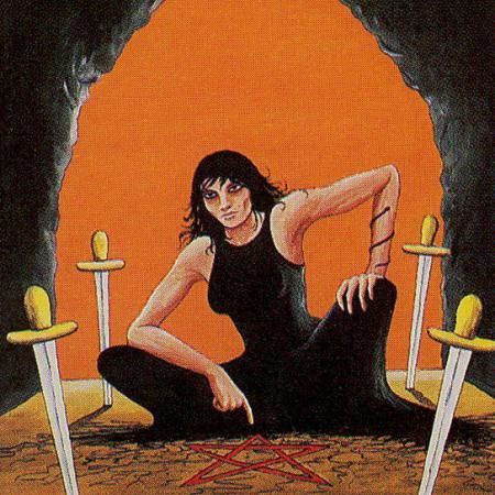 Four Of Swords, Barbara Walker, Animal Tarot, Swords Tarot, Minor Arcana, Neo Noir, Tarot Art, Dark Ages, Tarot Decks