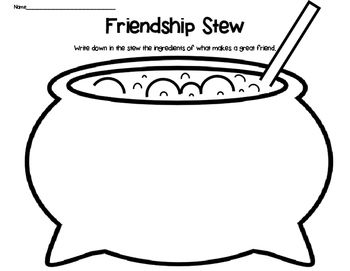 Friendship Stew Worksheets & Teaching Resources | TpT Preschool Friendship Activities Lesson Plans, Preschool Friendship Crafts, Friendship Crafts Preschool, Friendship Activities Preschool, Friendship Soup, Third Grade Reading Comprehension, Friendship Week, Preschool Friendship, Kindness Club