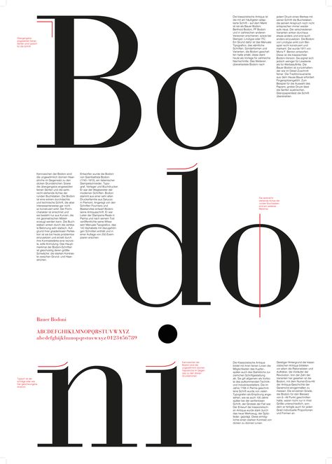 Typography poster: Typeface Bodoni Bodoni Typeface Poster, Bodoni Typography Posters, Bodoni Poster Typography, Typeface Design Poster, Type Anatomy Poster, Bodoni Poster, Font Poster Design, Formal Typography, Typography Book Layout