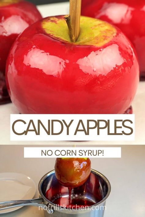 This candy apple recipe is super simple to make and doesn't use any corn syrup! Caramel Apple Recipes Homemade, Easy Candy Apples, Candy Apples Recipe, How To Make Syrup, Homeschooling Space, Candy Apple Recipe, Caramel Apples Recipe, Easy Candy, Cinnamon Candy