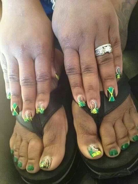 Jamaica Baby Jamaican Vacation Nails, Nails For Jamaica Vacation, Jamaica Nails Vacations, Jamaica Nail Designs, Jamaican Nails Ideas, Nails Jamaica, Jamaican Nail Designs, Jamaican Nails, Jamaican Trip