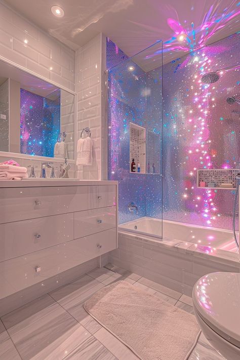 Kawaii Bathroom, Rich Houses, Girly Bathroom Decor, Countertop Accessories, Luxury Bathroom Design, Girly Bathroom, Curtains Wall, Dream Bedroom Inspiration, Girly Apartments