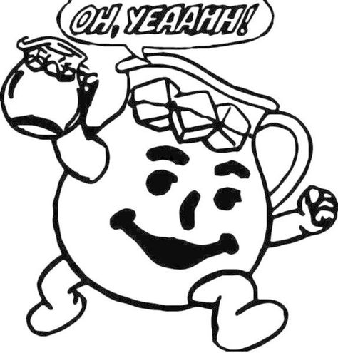 Kool-Aid Man Coloring Page Man Coloring Pages, Money Math Worksheets, Printable Colouring Pages, Kool Aid Man, Witch Coloring Pages, Printable Colouring, Cartoon Character Tattoos, Kool Aid, Oh Yeah