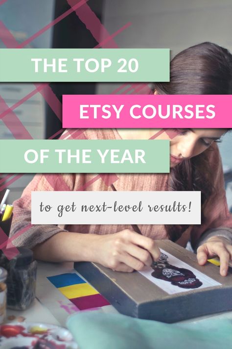 Are you wanting to double your Etsy traffic? Here are 20 online etsy courses you can take right now to increase your traffic and your sales. These are some of the best courses I've taken. If you are ready to start selling more products check these out. #etsy #etsyshop Starting Etsy Shop, Starting An Etsy Business, Marketing And Sales, Pinterest Business Account, Best Online Courses, New Year Goals, Ecommerce Marketing, Sales Tips, Marketing Skills