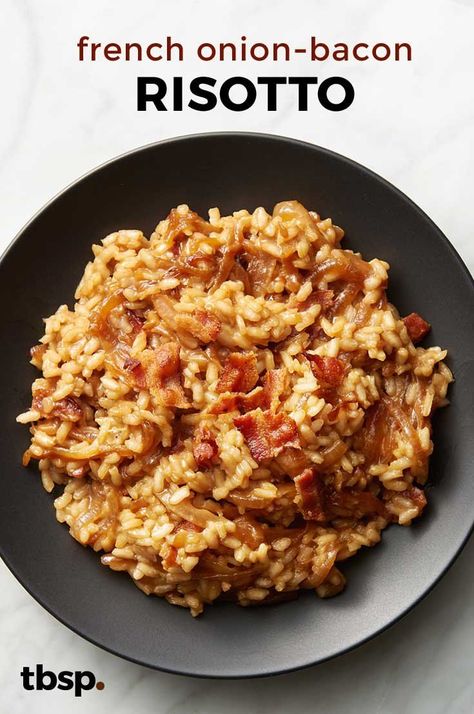 Bacon Risotto, Risotto Recipes Easy, Risotto Dishes, How To Make Risotto, Rice Recipes For Dinner, Rice Side Dishes, Risotto Recipes, Paleo Dinner, French Onion