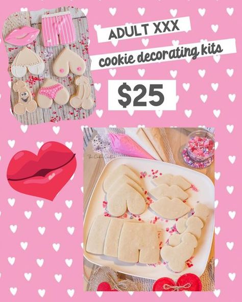 The Cookie Crafter on Instagram: "In case you missed it: I’m offering ADULTY cookie decorating kits for valentines day! Order by following the link below! (Link in bio for Instagram users): https://docs.google.com/forms/d/e/1FAIpQLSecXdnMKtgNMaaNHTfT1xHV6_b42MScsq31-awaO45byzdlLg/viewform?fbclid=IwAR0-4SETLcoV1vSa8wwyfBpP_IJbTPvfH6qET3cxuqjUWdk8KhgHZd0xqLg&mibextid=Zxz2cZ #cookiedecorating #bachelorettecookies #peniscookies #adultcookies #valentinesdaycookies #kalamazoomichigan" Bio For Instagram, Bachelorette Cookies, House Cookies, Valentines Cookies, Cookie Decorating Kits, Cookie Kit, Kit Ideas, Diy Cookie, Valentines Day Cookies