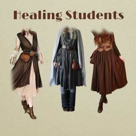 Fantasy Medic Outfit, Apothecary Outfit Medieval, Steampunk Healer, Healer Aesthetic Outfit, Mage Aesthetic Outfits, Healer Clothes, Fantasy Healer Outfit, Healer Costume, Lilith Story