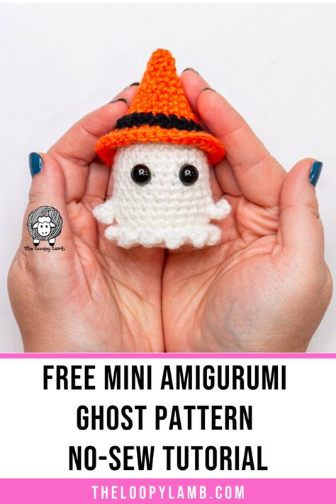 Crochet Halloween Patterns Free, Change Colors In Crochet, Ghost Pattern, Mini Amigurumi, Fall Crochet Patterns, Quick Crochet Patterns, Halloween Crochet Patterns, Crochet Design Pattern, Crochet Amigurumi Free Patterns