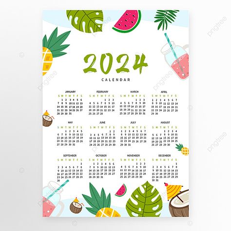 2024 calendar fruit template Fruit Calendar, Fruit Template, Ad Template, 2024 Calendar, Templates Downloads, Template Download, Your Design, Free Png, Png Image