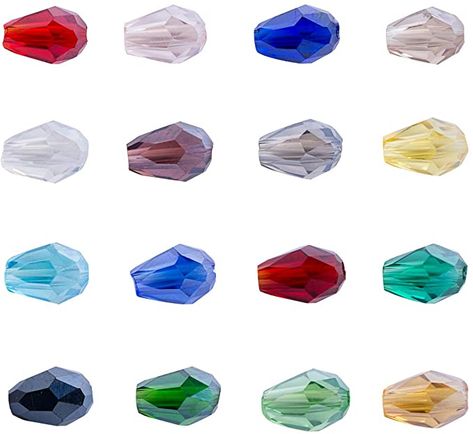 Amazon.com: Lot 1600pcs Glass Teardrop Beads - LONGWIN Crystal 4x6mm Faceted Beads Jewelry Making Findings Spacer: Office Products Glass Beads Jewelry, Polymer Clay Pendant, Polymer Clay Flowers, Teardrop Beads, Clay Flowers, Beading Projects, Red Crystals, Beads Jewelry, Jewelry Tutorials