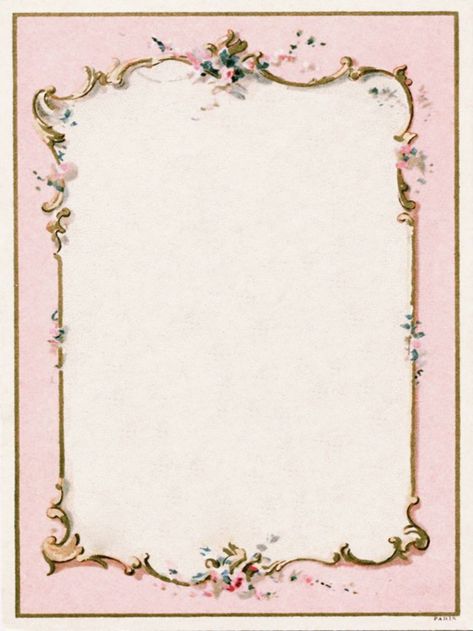 Background To Write On, Invitation Background Pink, Coquette Border, Girly Birthday Party, Cover Page Template, Paper Art Design, Book Cover Diy, Vintage Paper Background, Floral Cards Design