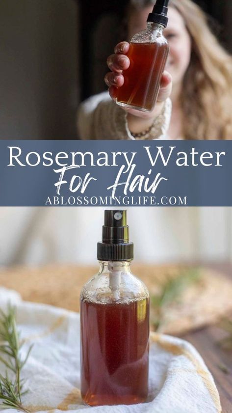 DIY Rosemary Water For Hair Growth And Health Rosemary Water For Hair Growth, Homemade Hair Gel, Rosemary Water For Hair, Rosemary Water, Hair Growth Foods, Rosemary Oil For Hair, Hair Care Recipes, Natural Beauty Diy, Rosemary Sprigs