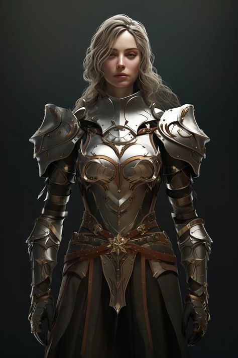 AI-Generated Armored Characters #armor #armored #mech #mecha #doomguy #doom #samuraiarmor #animearmor #manga #spartanarmor #scifiarmor #cosplayarmor #poweredarmor #exosuit #battlesuit Lady Armor, Female Power Armor, Armor Women, Female Knight Armor, Queen Armor, Heavy Armor, Women Armor, Fantasy Armor Design, Female Armor Design