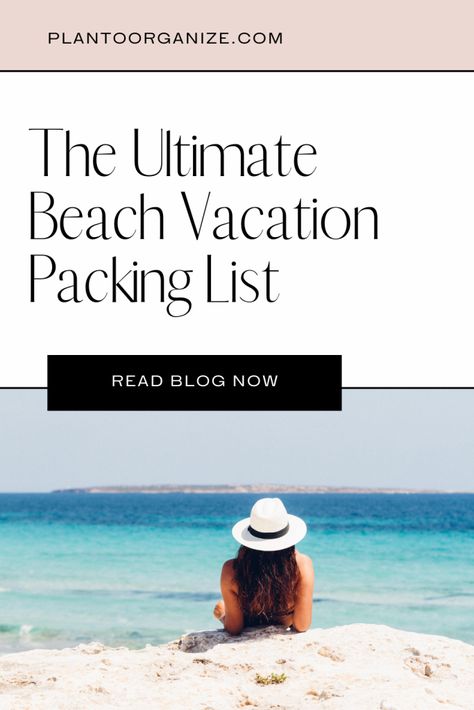 The Ultimate Beach Vacation Packing List. First Time Flying Tips, First Time Flyer, First Time Flying, Beach Vacation Packing, Beach Vacation Packing List, Vacation Packing List, Beach Necessities, Packing List For Vacation, Suitcase Packing