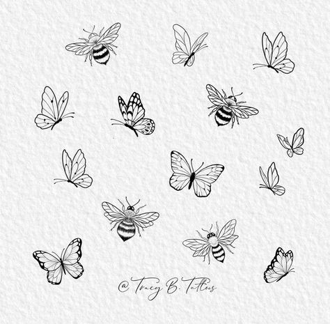 One Wing Butterfly Tattoo, Minimalist Art Tattoo, Butterfly Bee Tattoo, Butterflies Tattoo Designs, Walk In Tattoo Ideas, Mini Flash Tattoo, Mini Tattoos Unique, Cute Flash Tattoos, Minimalist Butterfly Tattoo