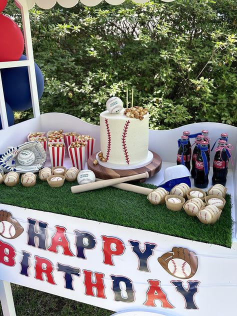 Baseball Party Cake, Rookie Of The Year First Birthday, Sandlot Party, Sandlot Birthday, Baseball Birthday Party Decorations, Baseball Theme Birthday Party, Baseball Theme Birthday, Mickey 1st Birthdays, Baseball First Birthday