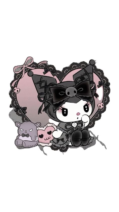 Hello Kitty Halloween Wallpaper, Tattoo Coloring Book, My Melody Wallpaper, Bow Wallpaper, Goth Wallpaper, Hello Kitty Characters, Hello Kitty Coloring, Hello Kitty Cartoon, Hello Kitty Halloween