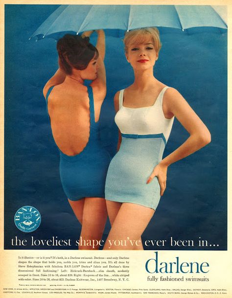 17 Bright and Colorful Fashion Adverts From 'Seventeen' Magazine in the 1960s ~ Vintage Everyday 1960s Swimwear, Vestidos Pin Up, 1960 Fashion, Vintage Bathing Suits, Fashion 1960s, Vintage Swim, Seventeen Magazine, Vintage Swimwear, Vintage Swimsuits