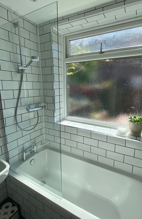 Her Bathroom, Frosted Window, Bathroom Window, Frosted Windows, Bathroom Windows, Dim Lighting, Through The Window, Bathroom Remodel Master, Glass Shower