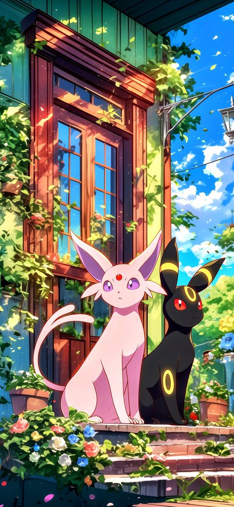 Pokemon Pikachu Evolution, Umbreon Wallpaper, Pokemon Full Art, Umbreon Espeon, Eevee Wallpaper, Looney Tunes Wallpaper, Umbreon And Espeon, Pokemon Umbreon, Pokemon Eevee Evolutions