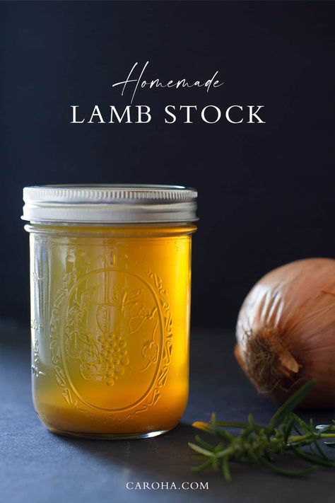 Homemade Lamb Stock and Bone Broth Lamb Bone Broth Recipe, Lamb Stock Recipe, Lamb Bone Broth, Lamb Broth, Moroccan Lamb Shanks, Lamb Stock, How To Make Stock, Leftover Lamb, Gumbo Soup