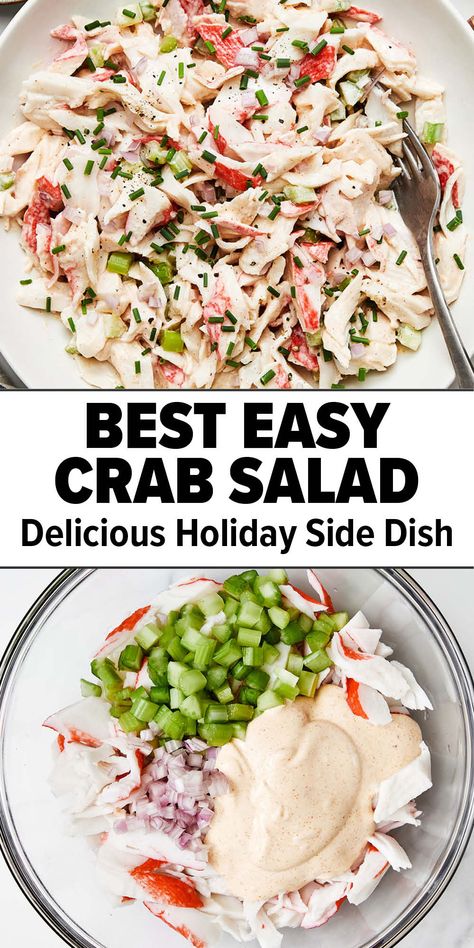 Crab salad recipe Sizzler Crab Salad Recipe, Best Crab Salad Recipe, Crab Recipes Healthy, Crab Meat Salad Recipe, Easy Crab Salad, Crab Salad Sandwich, Crab Meat Salad, Crab Salad Recipe, Sea Food Salad Recipes