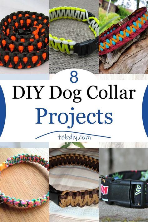 Fun DIY Dog Collar Projects In Beautiful Colors Diy Dog Supplies, Homemade Dog Collars, How To Make Dog Collars, Diy Dog Stuff To Sell, Diy Cat Collar, Dog Collar Ideas, Dog Collar Diy Tutorials, Pet Collars Diy, Dog Leash Diy