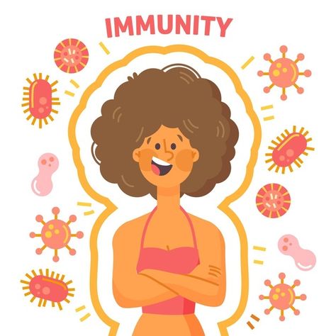 Good Immune System, Immune System Poster, Healthy People Aesthetic, Immune System Illustration, Health Illustration Art, Immunity Poster, System Aesthetic, Healthy Illustration, Foot Reflexology Massage