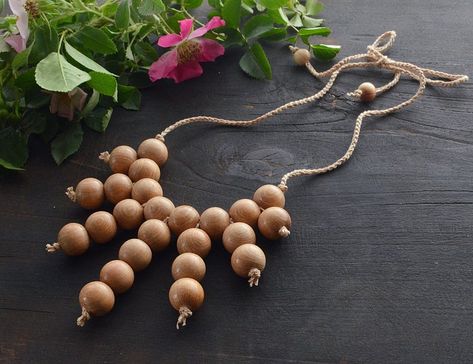 Wooden beads necklace/Boho juniper beads necklace/natural wood | Etsy Wood Beads Jewelry, Natural Baby Toys, Breastfeeding Necklace, Wood Teethers, Teething Beads, Yellow Wood, Nursing Necklace, Wooden Bead Necklaces, Wood Bead Necklace