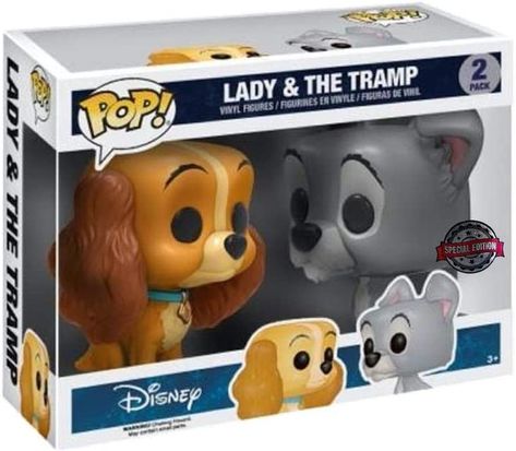 Amazon.com: POP! Funko Disney Lady & The Tramp Two Pack (Exclusive) : Toys & Games Funko Pop Dolls, Funko Figures, Funk Pop, Funko Pop Toys, Funko Pop Collection, Brand Pop, Pop Dolls, Pop Toys, Pop Collection