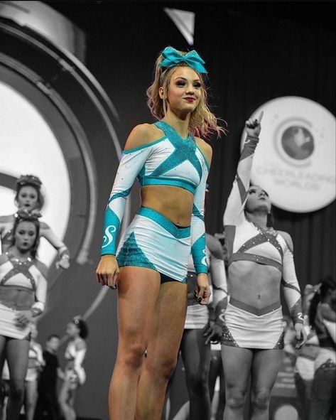 Senior Elite 2023, Senior Elite Cheer, Pink Old Money, Music Through The Decades, Ryan Cummings, Cheer Goals, Great White Sharks Cheer, All Star Cheer Uniforms, Competitive Cheerleading