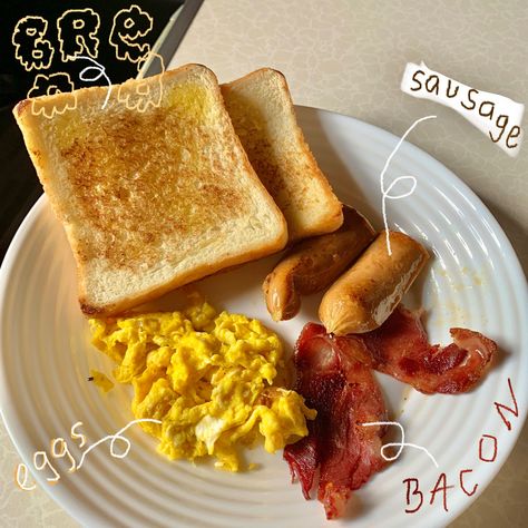 Morning Breakfast Astethic, School Breakfast Aesthetic, Breakfast Inspo Aesthetic, Summer Breakfast Aesthetic, American Breakfast Aesthetic, American Breakfast Ideas, Breakfast Astethic, Caravan Meals, School Morning Breakfast