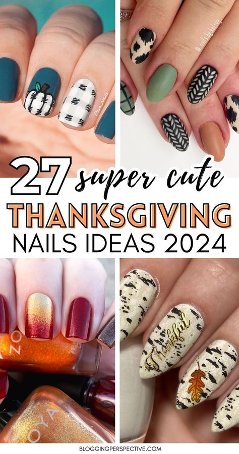 Explore 25 stunning short fall nail designs to keep your nails looking trendy this autumn. Get inspired with warm, cozy, and creative ideas for fall! Almond Nails Thanksgiving Designs, Nails For Wine Country, Thanksgiving Nail Art Designs Fall, Pumpkin Plaid Nails, Fall Thanksgiving Nails Design, Holiday Nail Ideas Summer 2024, Thanksgiving Nail Design, Fall Fingernail Designs, 2024 Autumn Nails