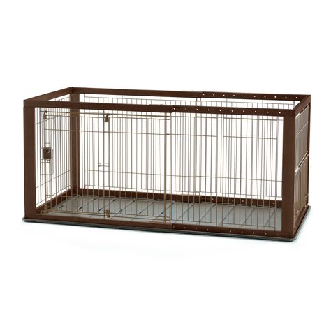 The Expandable Pet Crate actually expands with your dogs and cats! If you like this product, you will love our dog and cat kennels, orthopedic dog beds and more. Small Dog Play Area Indoor, Dog Play Area Indoor, Play Area Indoor, Dog Play Area, Dog Crate End Table, Wood Dog Crate, Heavy Duty Dog Crate, Airline Pet Carrier, Puppy Crate