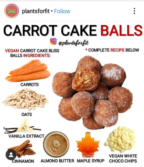 Low Calorie Carrot Cake, Carrot Cake Balls, Vegan Carrot Cake, Plats Healthy, Crockpot Healthy, Vegan Carrot Cakes, Easy Go, Homemade Seasonings, Vegan Dessert