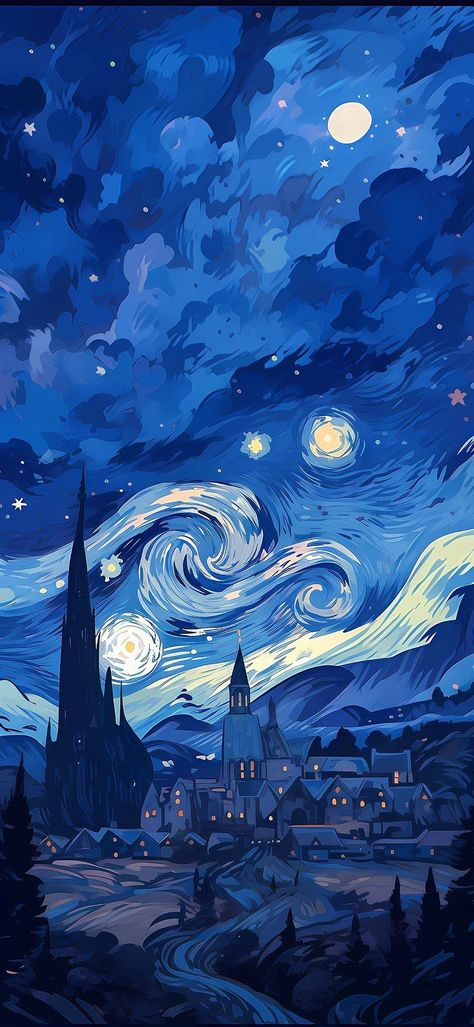 فنسنت فان جوخ, Van Gogh Wallpaper, Starry Night Wallpaper, Iphone Wallpaper Landscape, Arte Van Gogh, The Starry Night, Abstract Art Wallpaper, Pop Art Wallpaper, Iphone Wallpaper Themes