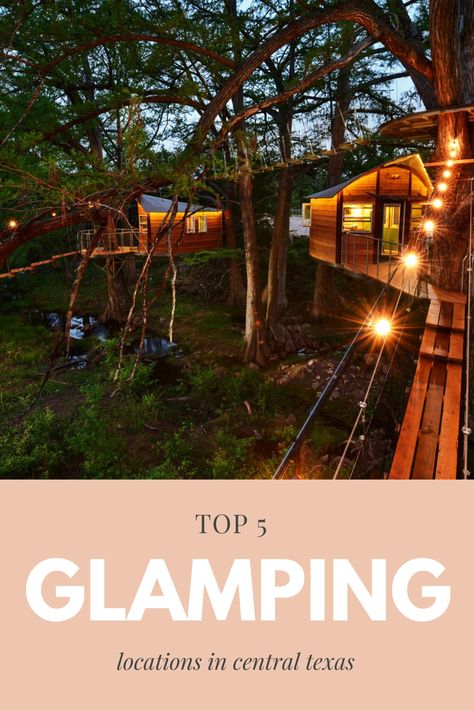 Top 5 Glamping Locations in Central Texas Glamping In Texas, Texas Glamping, Texas Camping, Romantic Bucket List, Cabins In Texas, Weatherford Texas, River Retreat, New Braunfels Texas, Camping Vibes