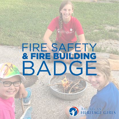 Three young women sitting around a small container with a fire. Ahg Fire Safety Badge, Campfire Building, Ahg Crafts, Ahg Pathfinders, American Heritage Girls Ahg, American Heritage Girls Badge, Camp Badges, Ahg Badge, Fire Building