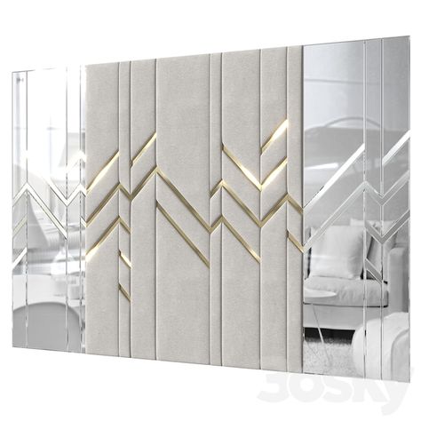 Wall Padding Design, Headboard Design Modern Bedhead, Headboard Panelling, Wall Cladding Designs, Glass Partition Wall, Bed Headboard Design, Cladding Design, Upholstered Headboards, Wall Panels Bedroom