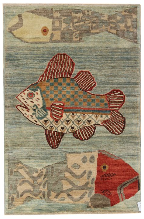 Fish Rugs, Fish Tapestry, Fish Rug, Pattern Elements, Fabric Fish, The Lake House, Cottage Inspiration, Design Rugs, Wood Mosaic