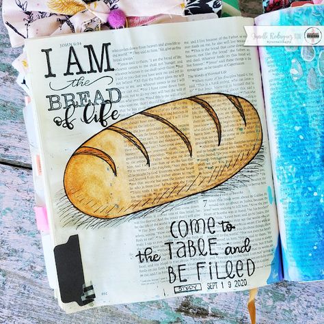 Creative Worship: I Am the Bread of Life No More Suffering, Genesis 50 20, Bible Drawings, Bible John, God Is Working, Bible Journal Notebooks, Bible Journaling Printables, Bread Of Life, Bible Drawing