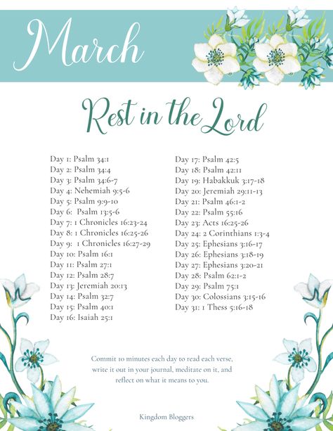 Bible Reading Plan For Healing, February Bible Reading Plan 2024, March Scripture Writing Plan 2024, March Bible Reading Plan, Monthly Bible Reading Plan 2024, March Scripture Reading Plan, April Bible Reading Plan, March Scripture, Monthly Scripture Writing Plan