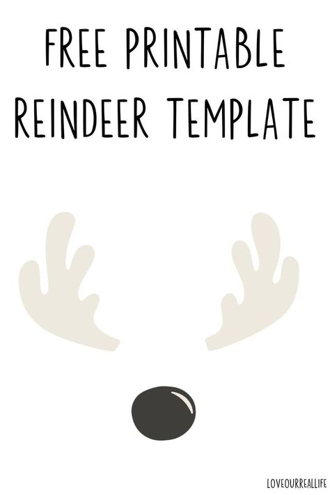 Deer antler template free printable. Reindeer Face Template, Reindeer Cutout, Free Printable Reindeer, Making Christmas Crafts, Reindeer Template, Template Free Printable, Paper Craft For Kids, Reindeer Craft, Face Template