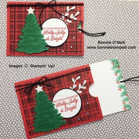 Hidden Gift Card Ideas, Gift Card Holders Stampin Up, Gift Card Holder Diy, Gift Cards Money, Christmas Gift Card Holders, Winter Woods, Gift Card Holders, Money Holder, Christmas Paper Crafts