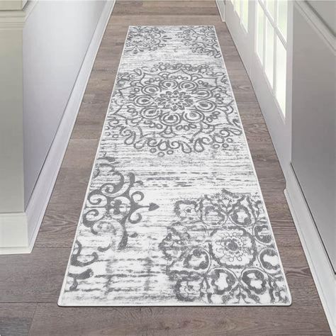 Vintage charm meets modern style! Elevate your space today with this runner rug. Tap the link to shop! Carpet Runners For Hallways, Hallway Vintage, Entryway Laundry Room, Entryway Laundry, Laundry Rug, Hallway Carpet Runners, Laundry Room Kitchen, Boho Floor, Hallway Runner Rug