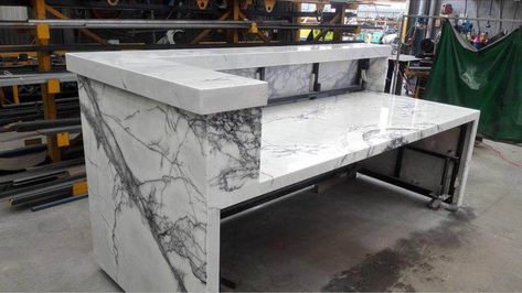 55+ Granite Reception Desk - Best Master Furniture Check more at http://www.shophyperformance.com/granite-reception-desk/ Granite Desk, Gray Marble Countertops, Dentist Office Design Interiors, Construction Details Architecture, Dentist Office Design, Marble Desk, Dentist Office, Construction Details, Desk Office