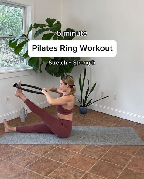 Amanda Blauer on Instagram: "SAVE and try this quick Pilates Ring workout for stretch and strength!! Inspired by the new class “Long and Strong Ring” on the @amandablauerpilates App + website this week ♥️   Sound 🆙 for breath cues in real time. 🌬️   For quality instruction and results at home, try 7 days FREE today. Access over 200+ fully guided classes and programs through the 🔗 in bio. ✨   #pilatesring #pilatesworkout #pilatesmat #pilatesgirl #pilatesinstructor" Pilates Ring Workout, Ring Workout, Ring Exercises, Pilates Ring Exercises, Rings Workout, Princess Era, App Website, Pilates Ring, Pilates Instructor