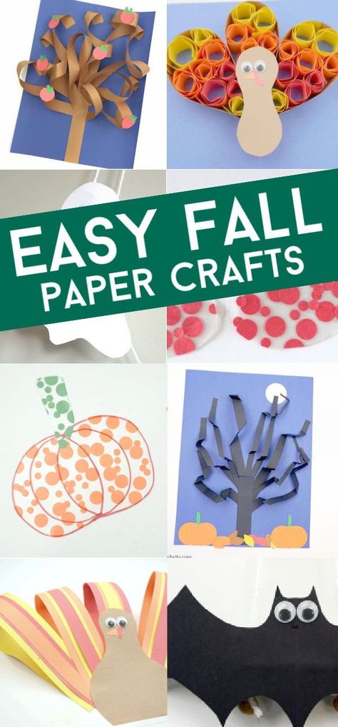 Create these easy fall construction paper crafts with your toddlers or preschoolers. These easy kids’ crafts have basic supplies and simple instructions so that you can create them in your classroom or at your kitchen table. #twitchetts #fall #constructionpapercrafts Quick Fall Crafts For Kids, Toddler Construction Paper Crafts, Fall Construction Paper Crafts, Fall Paper Crafts For Kids, Construction Paper Crafts For Toddlers, Halloween Construction Paper Crafts, Craft With Construction Paper, Easy Construction Paper Crafts, Construction Paper Crafts For Kids