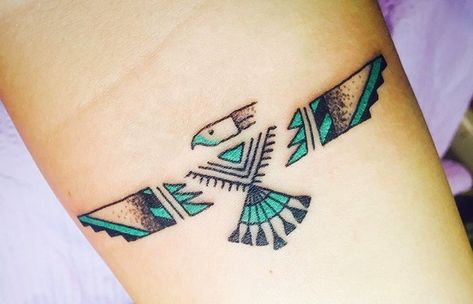 Thunderbird - Native design. Western Thunderbird Tattoo, Native Print Tattoo, Native Thunderbird Tattoo, Native American Thunderbird Tattoo, Jailbird Tattoo, Small Native Tattoos, Thunderbird Tattoo Women, Native Bird Tattoo, Thunderbird Tattoo Meaning